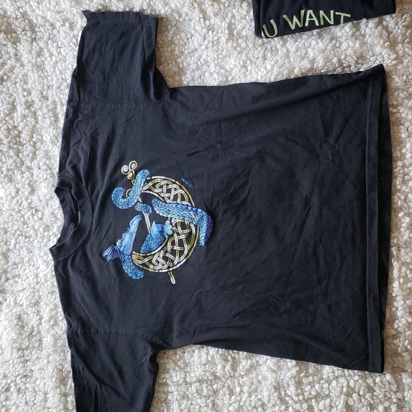 90s Vintage tee hewlin dragon art tattoo stiles Rare retro - Picture 6 of 8